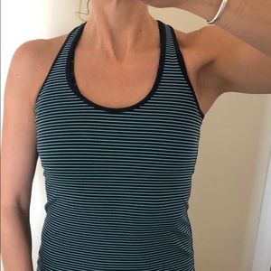 Lululemon Cool Racerback/blue striped/size 4